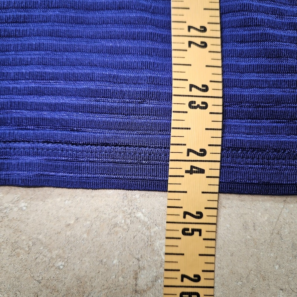 Chico's Travelers Top Women 3 XL Blue‎ Textured Ribbed Tunic Travel Minimalist - Picture 8 of 11